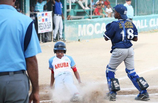 El equipo de Aruba fue el primero en anotar en el encuentro.